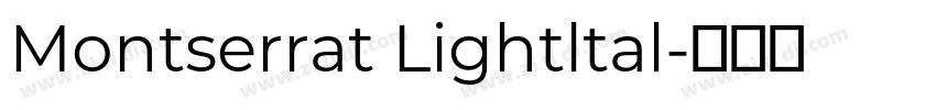 Montserrat Lightltal字体转换